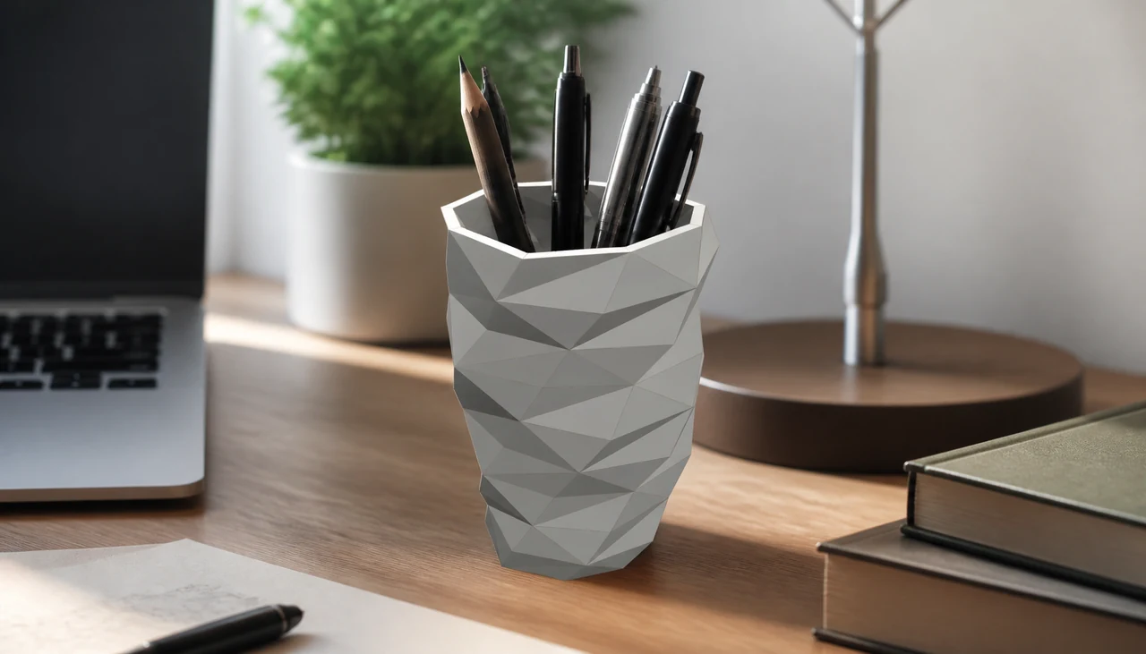 Faceted Crystal Pen Holder