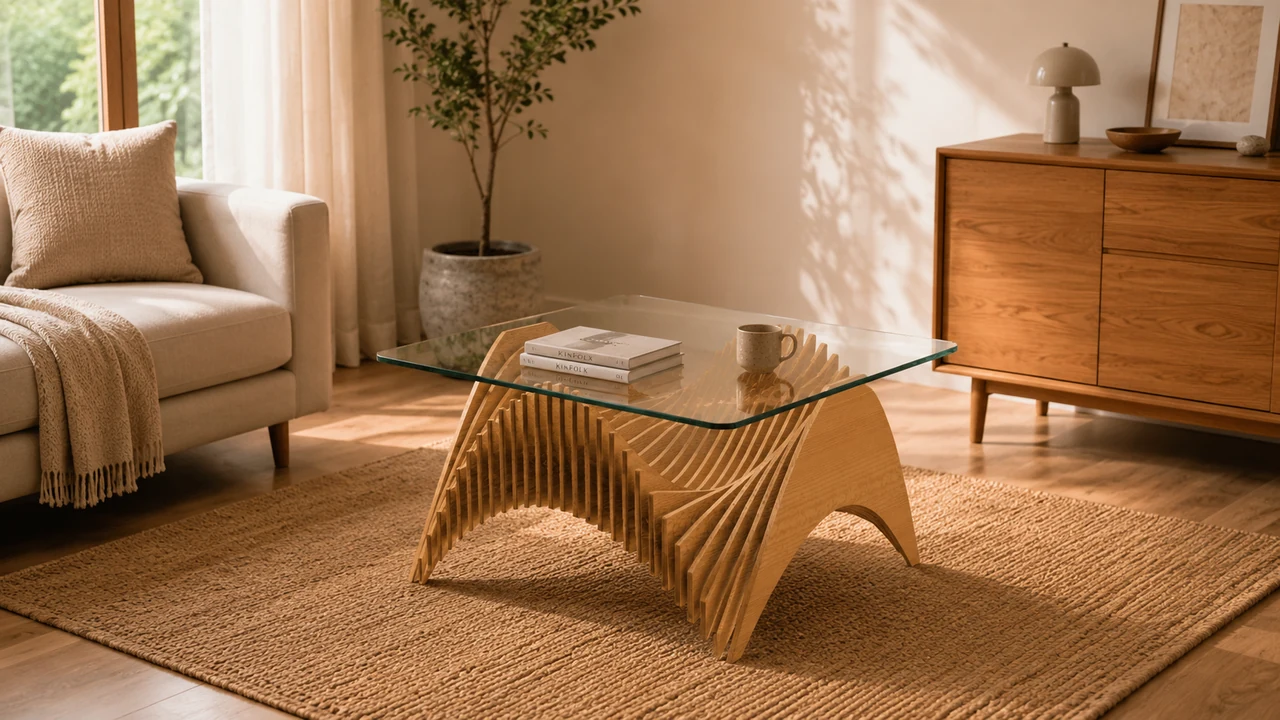 Slatted Side Table