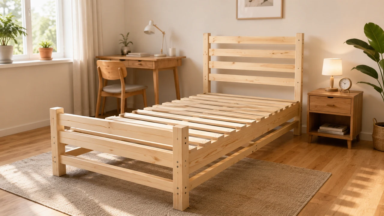 Dowel-Jointed Single Bed Frame